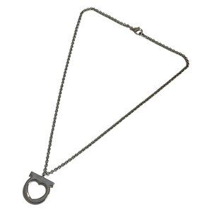 Auth Salvatore Ferragamo - Silver Hardware Necklace
